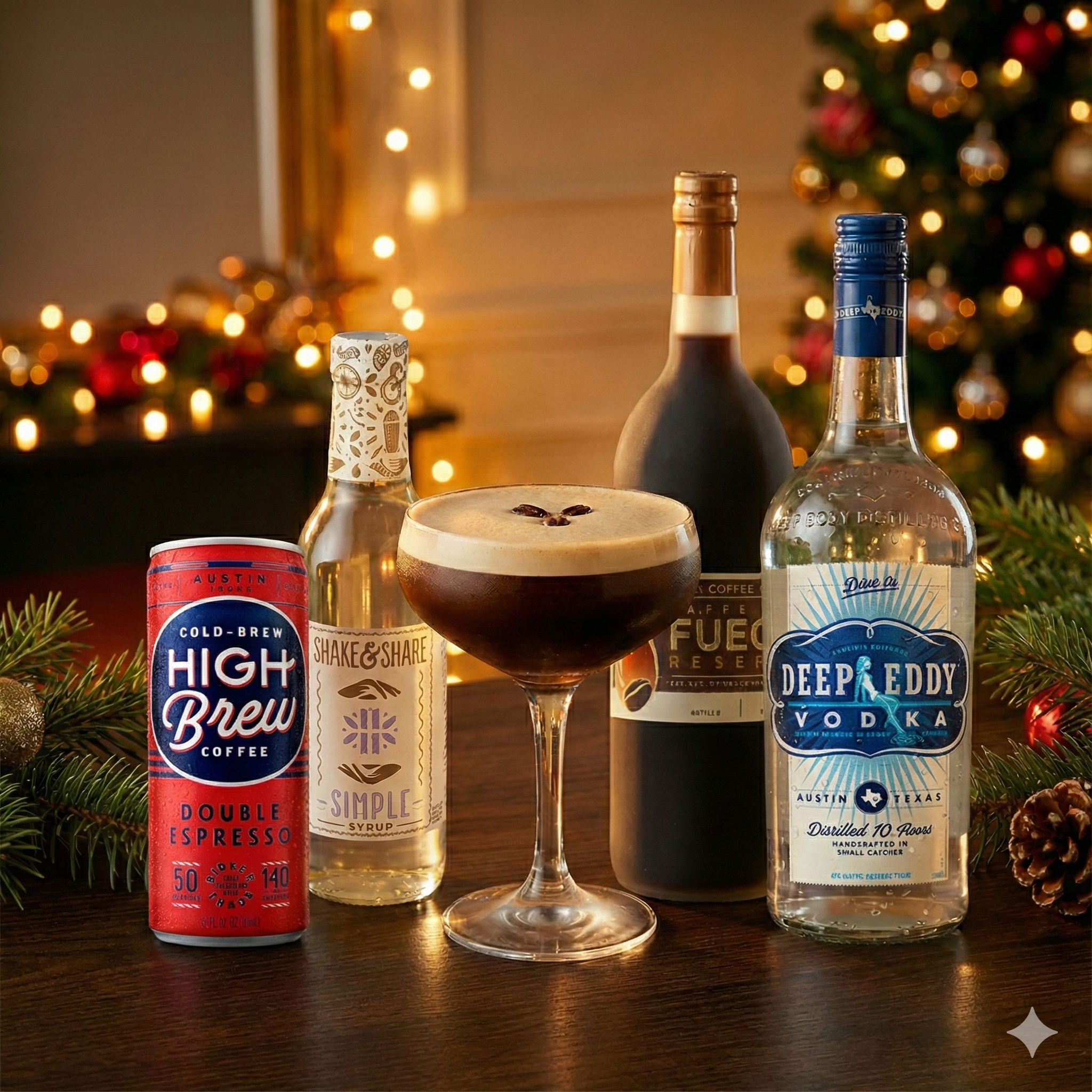 Espresso Martini Cocktail Kit with Deep Eddy's Vodka and Caffe Del Fuego