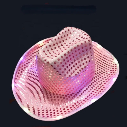 Pink Light Up Cowboy Hat