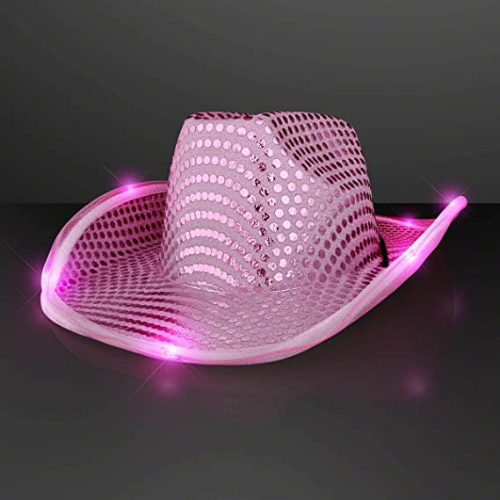 Pink Light Up Cowboy Hat