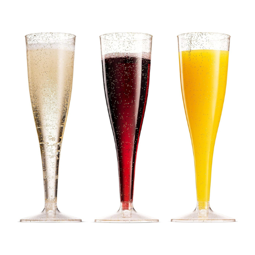 Plastic Champagne Flutes  · 10pk