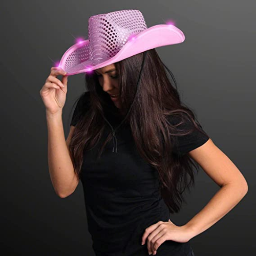 Pink Light Up Cowboy Hat