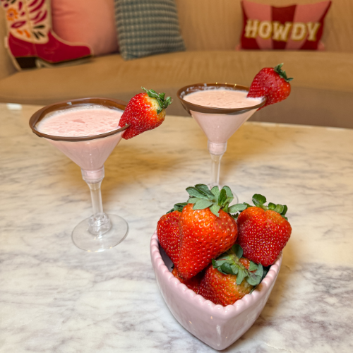 Chocolate Covered Strawberry Martini Kit with Deep Eddy Vodka and Godiva Chocolate Liqueur