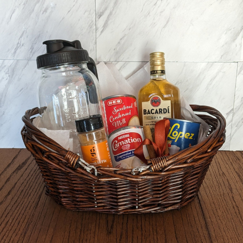 Coquito Cocktail Kit with Bacardi Rum and coconut cream ingredients