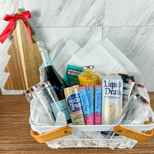 Hair of the Dog Mimosa Gift Basket with La Marca Prosecco and hangover recovery essentials