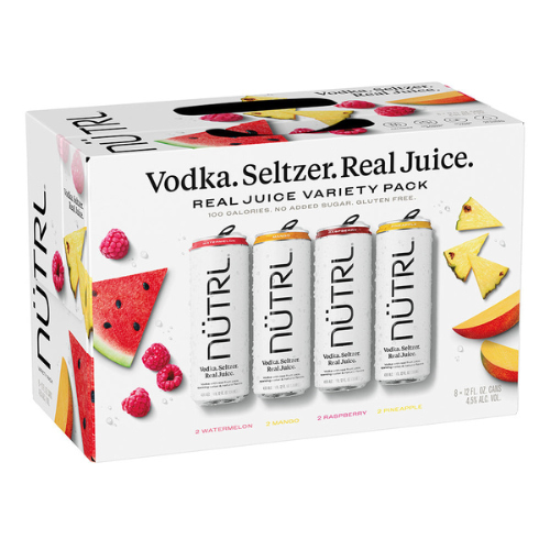 Nutrl Fruit Vodka Seltzer Variety • 8 Pack 12oz Can