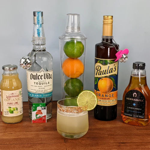 Austin Rita margarita in glass with lime garnish