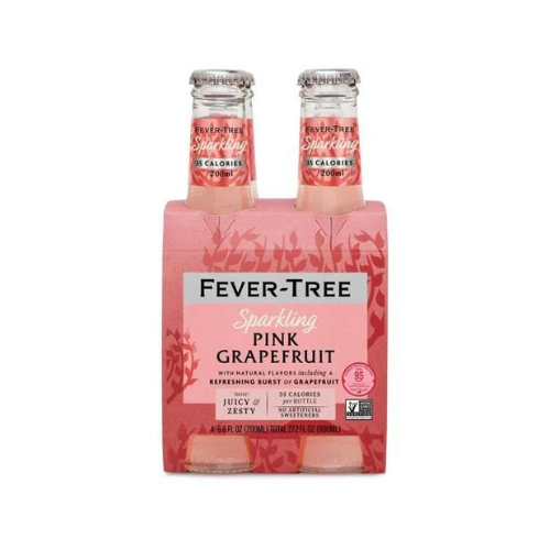 Fever Tree Sparkling Pink Grapefruit • 4 Pack 200ml Bottle